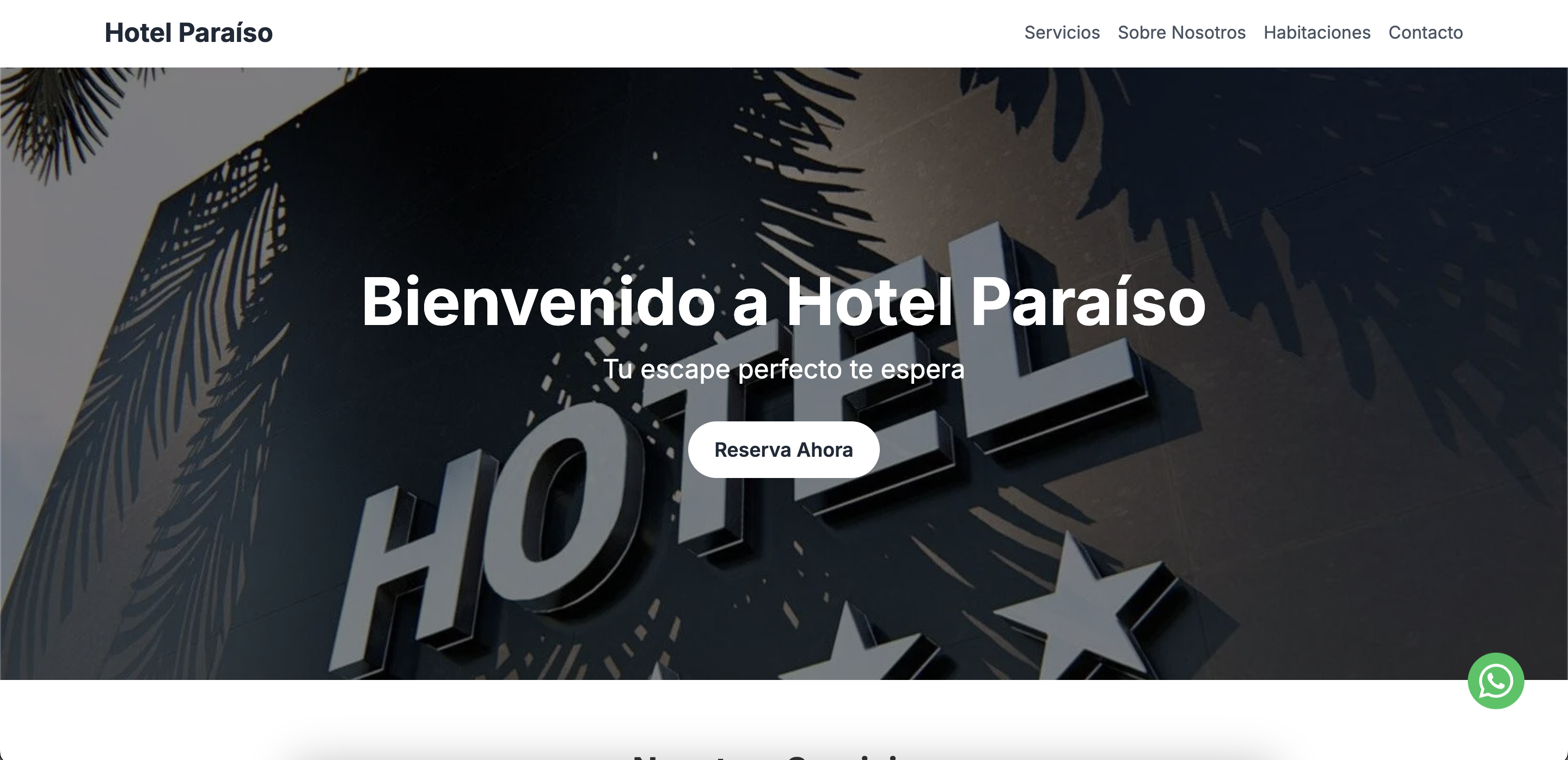 Landing Page - Hoteles